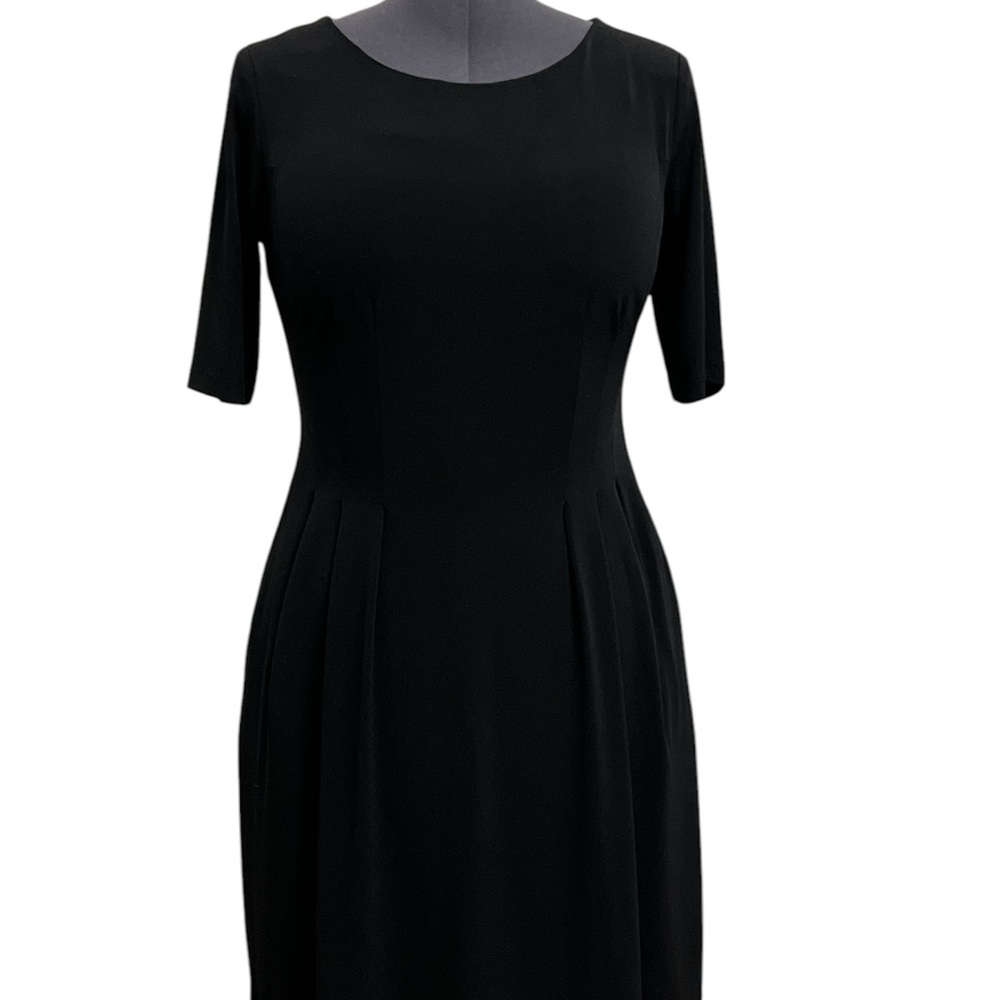 Connected Apparel Black Midi Dress Size 8P